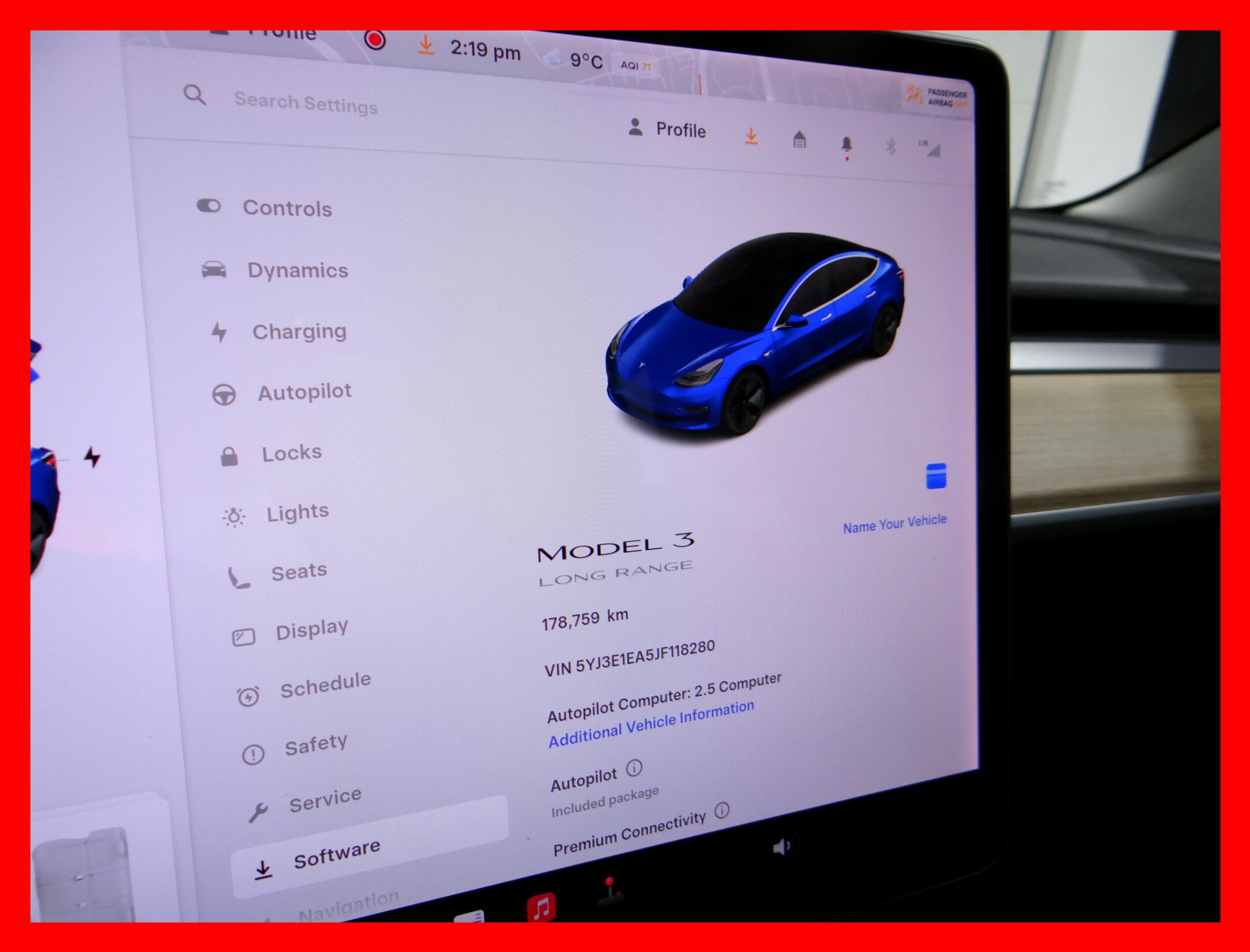 2018 Tesla Model 3 LONG RANGE *AUTOPILOT/NAVI/BACKUP CAM/PANO ROOF/LO thumb 16