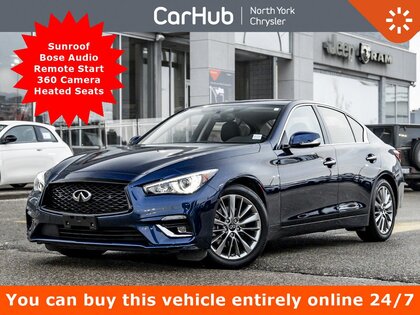 Infiniti Q50 LUXE Sunroof Bose Audio Remote Start  360 Camera H